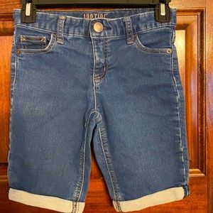 Girls Justice cuffed jean shorts